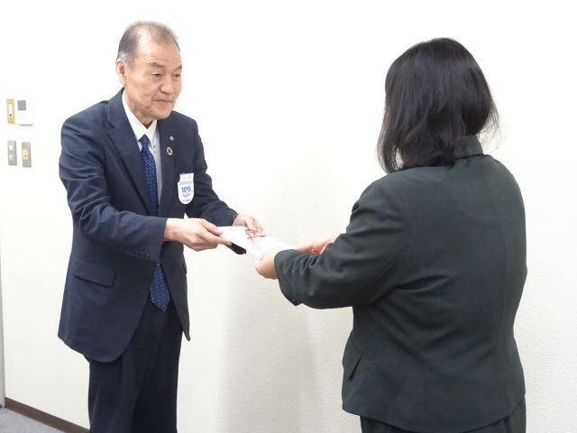 さわやか信用金庫就学奨励金贈呈式